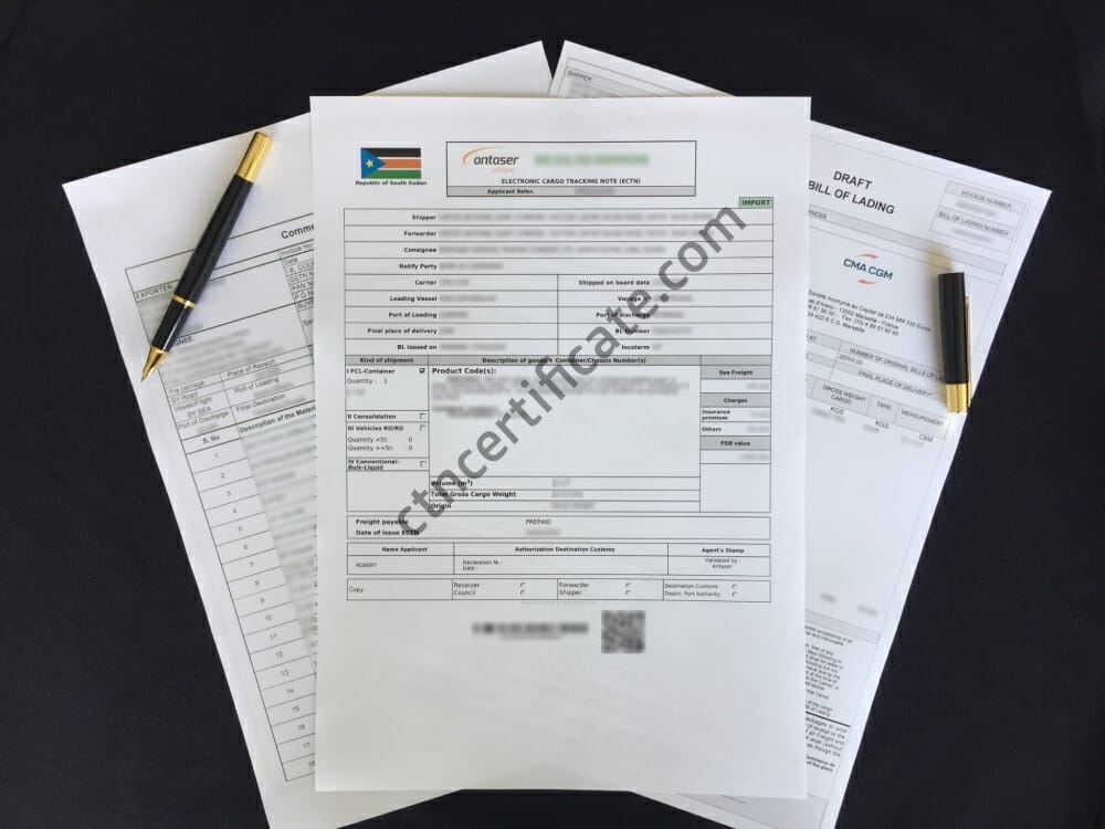 South Sudan ECTN Certificate